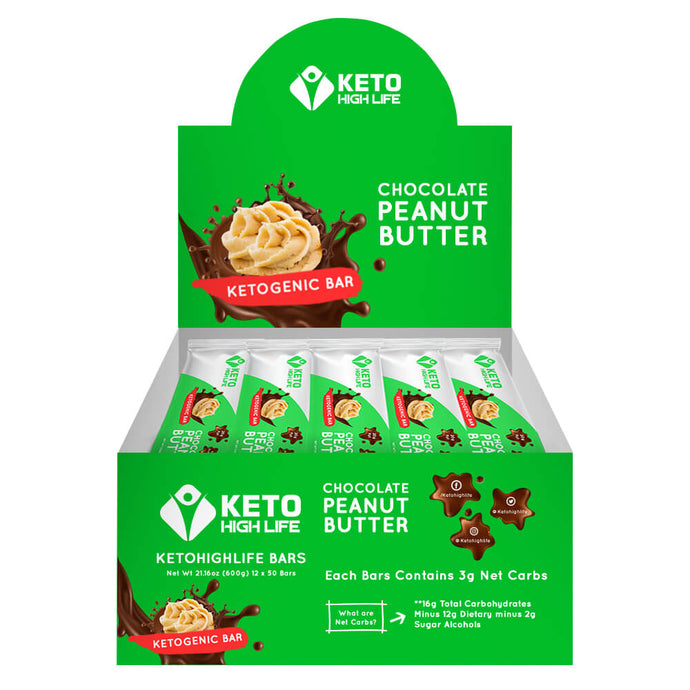 KETO BAR - CHOCOLATE PEANUT BUTTER - 12 COUNT
