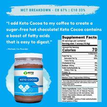 Load image into Gallery viewer, KETO COCOA - MCT OIL POWDER CHOCOLATE