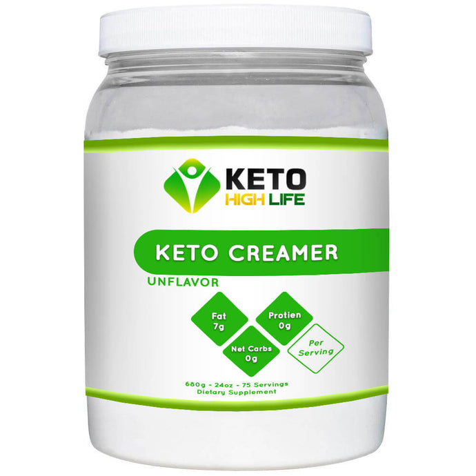KETO CREAMER - MCT OIL POWDER UNFLAVORED - 75 SERVINGS