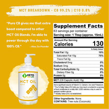 Load image into Gallery viewer, MCT OIL C8 BRAIN FUEL UNFLAVORED