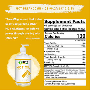 MCT OIL C8 BRAIN FUEL UNFLAVORED