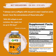 Load image into Gallery viewer, MCT OIL SOFTGELS - 300 COUNT